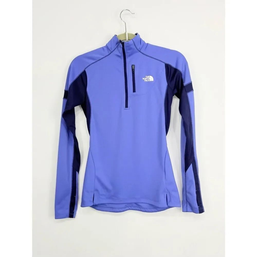 The North Face IMPULSE Flashdry Purple Blue Quarter Zip Performance Pullover